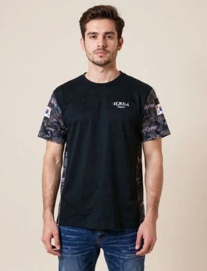 Kaos pendek jersey hitam camo
