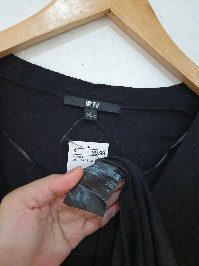 CARDIGAN UNIQLO LONG BLACK, foto 3