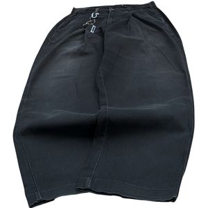 Giordano dark faded wash baggy pants