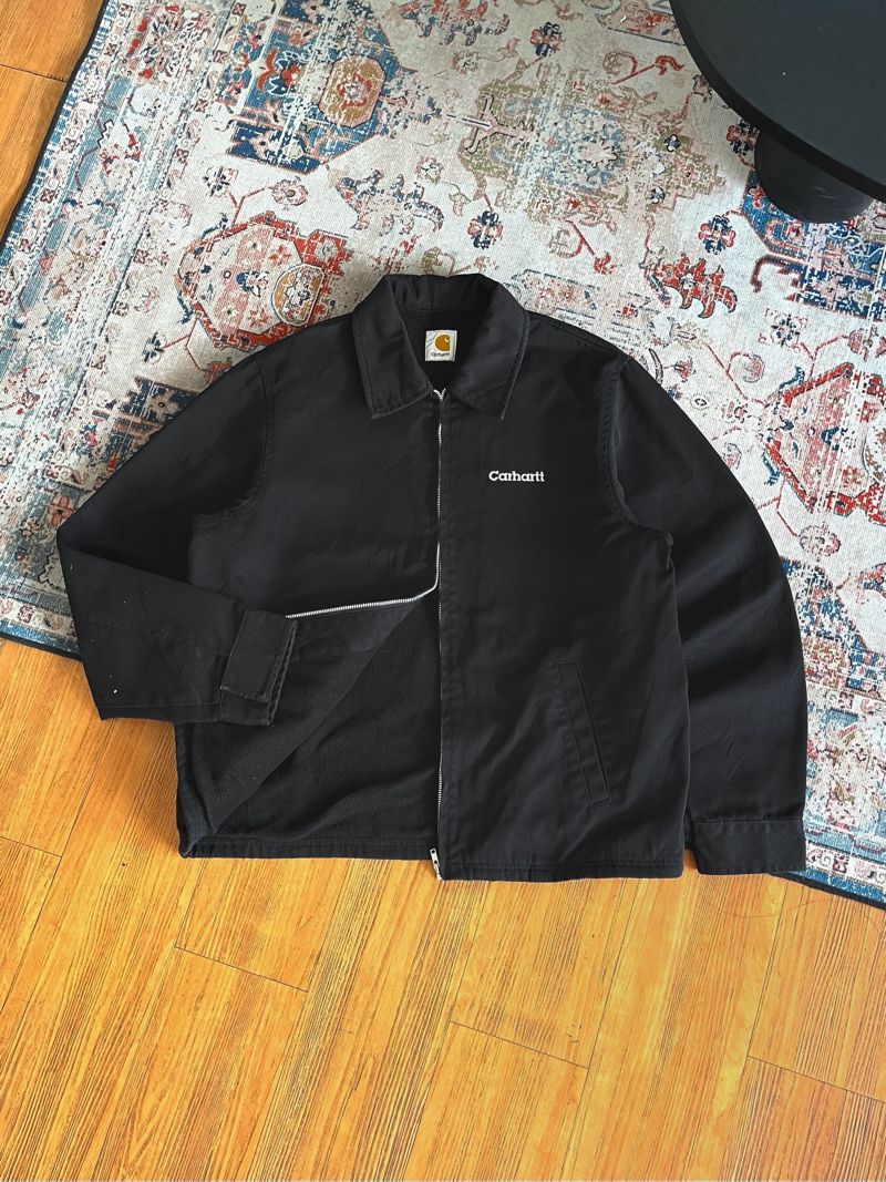 Carhartt Cotton Twill Work Jacket Script Black, foto 5