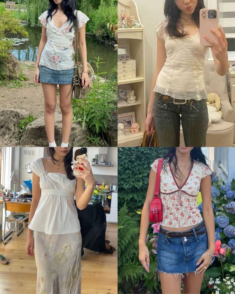 Babydoll milkmaid top, foto 2