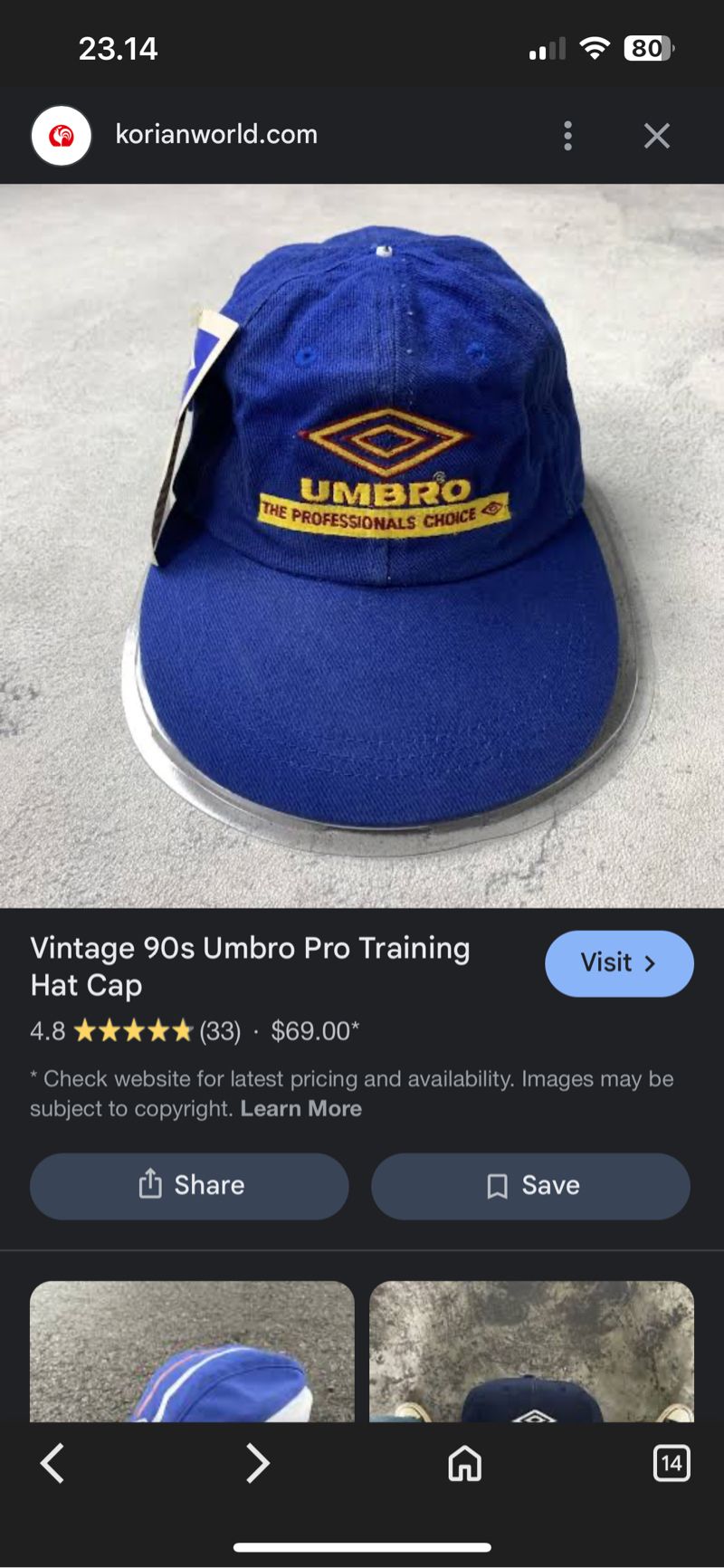 VINTAGE UMBRO 90s CAP, foto 6