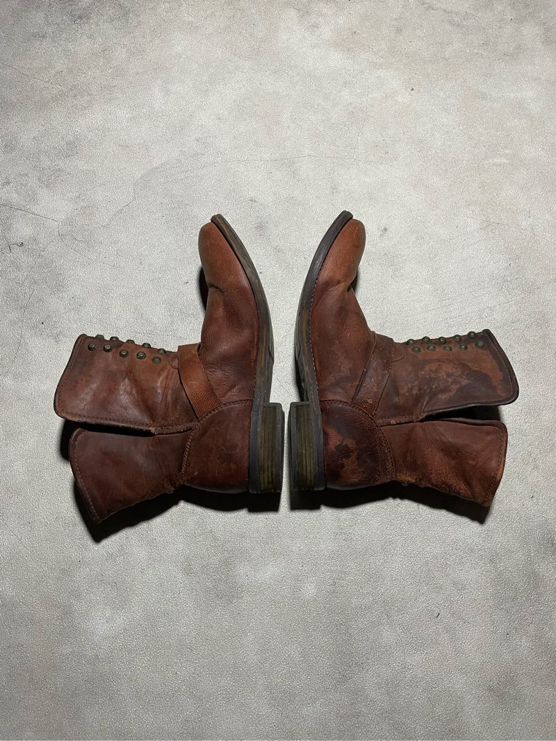Y2k Grunge Goth Leather Boots Biker, foto 4