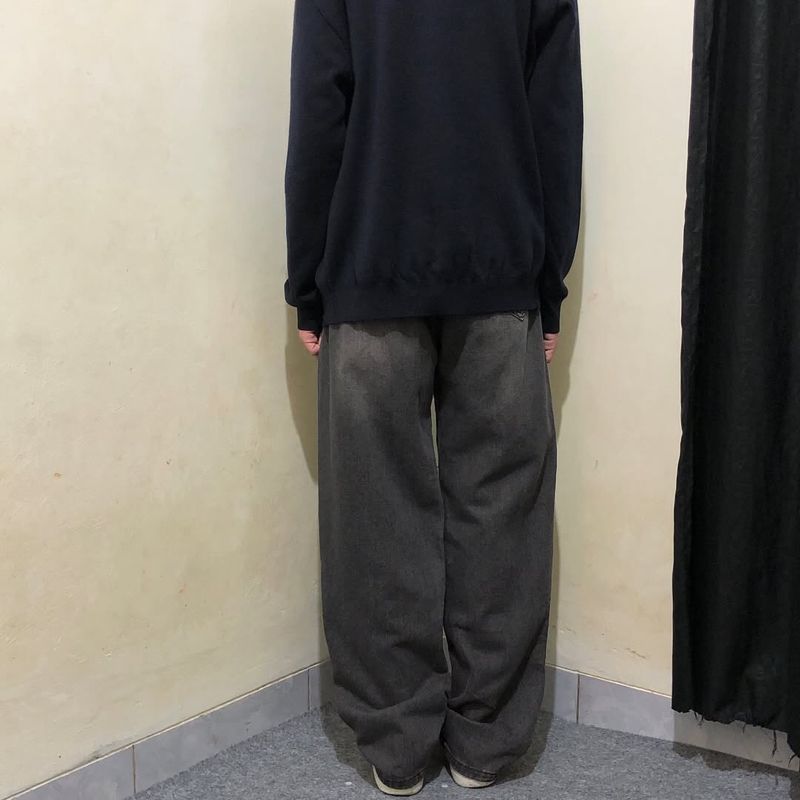 Dark retro washed loose jeans, foto 3