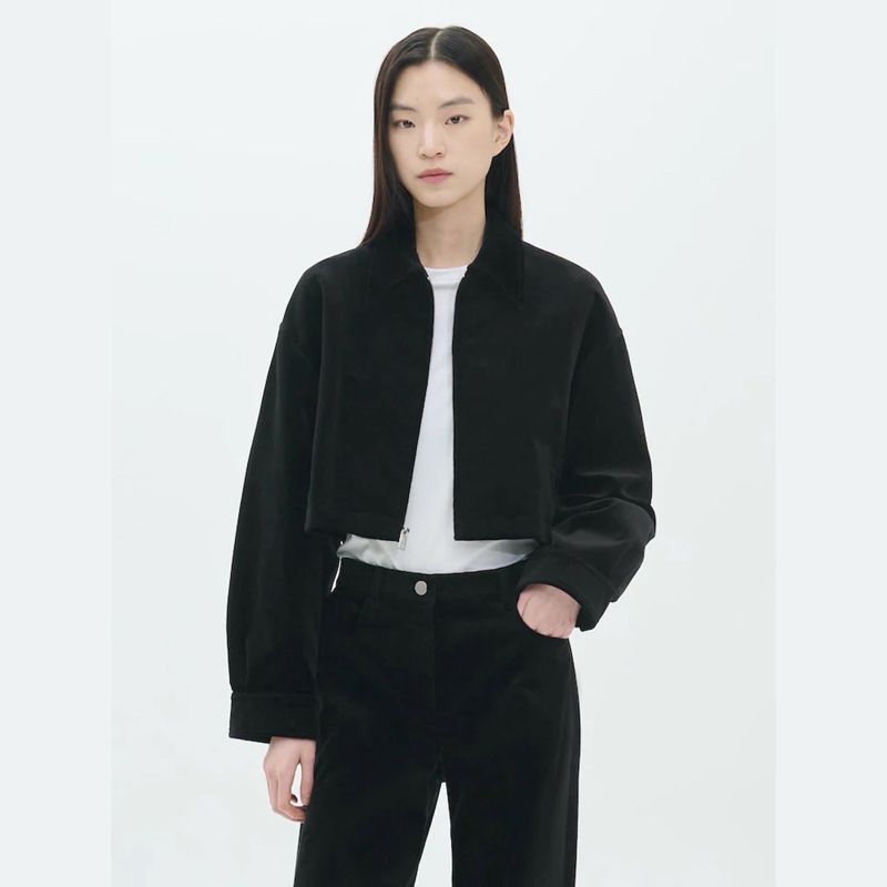 Mixxo Wool Blend Crop Jacket Oversized Core Black, foto 2