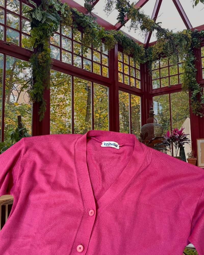 Knitela oversized pink cardigan, foto 2