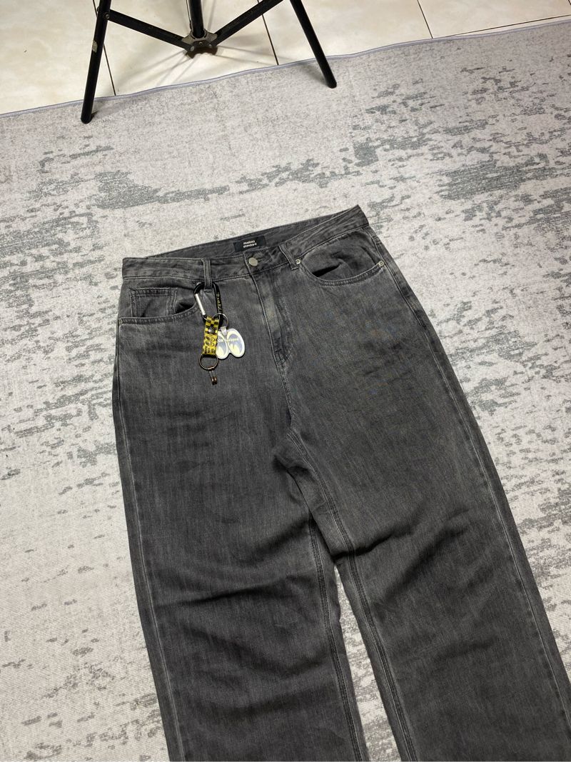 Musinsa standard jeans grey pants, foto 2