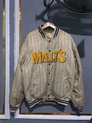Jaket varsity reviseble vintage MLAT’S bahan satin