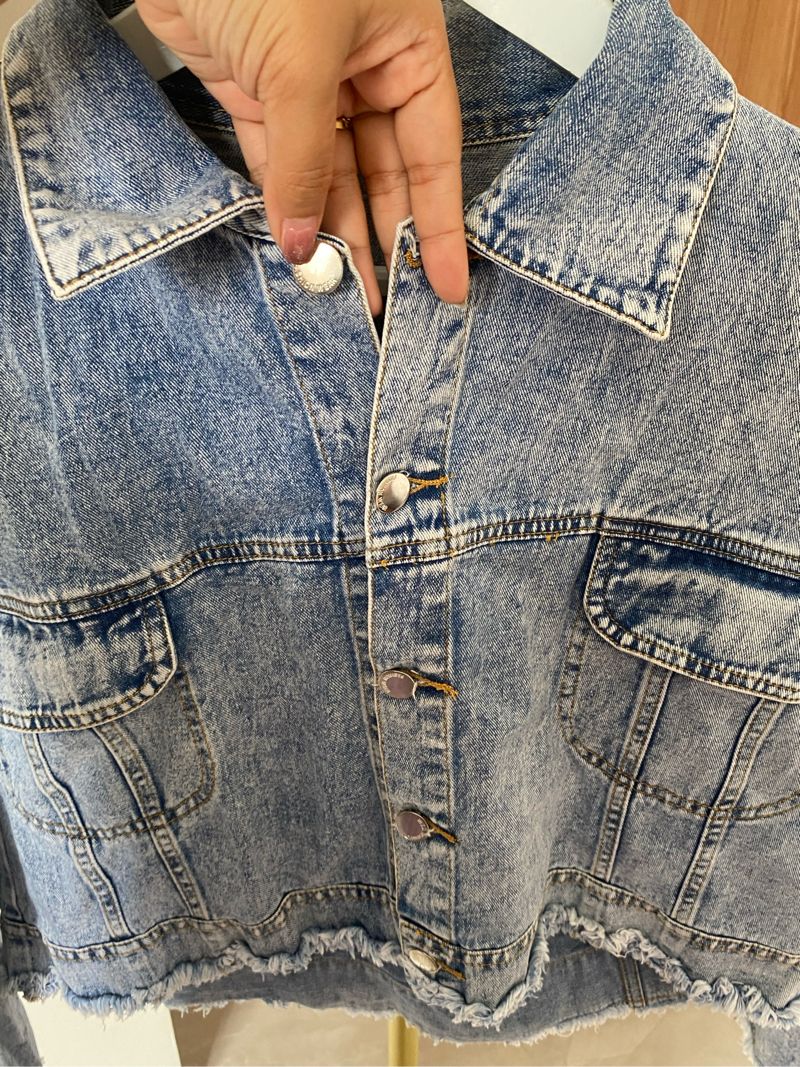Shenelin Jacket Outer Crop Denim Jeans, foto 2