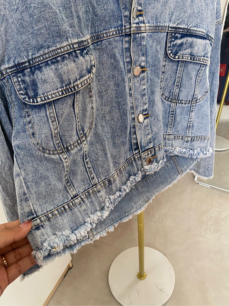 Shenelin Jacket Outer Crop Denim Jeans, foto 3
