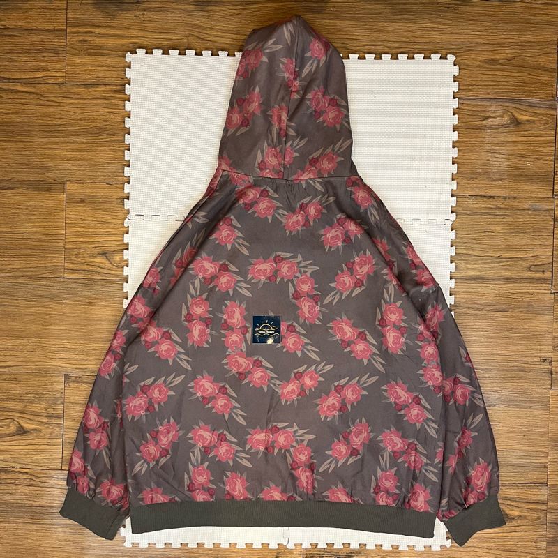 Roses Printed Boxy Pull Over Hoodie, foto 7