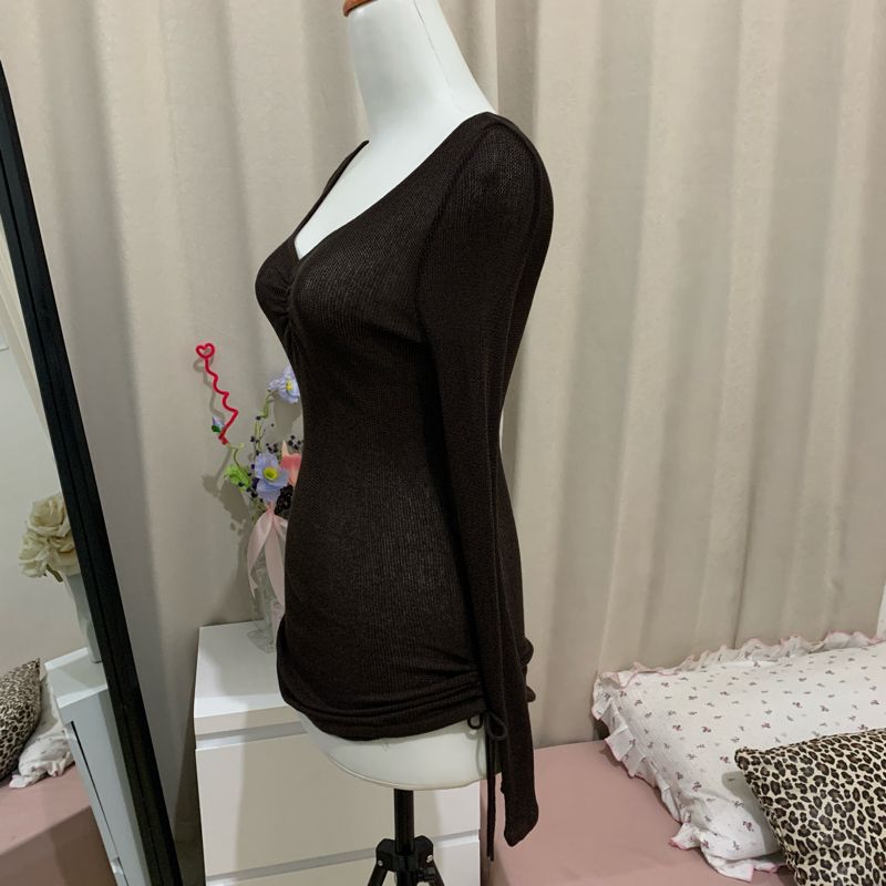 Ruched Ribbed Knit Top, foto 5