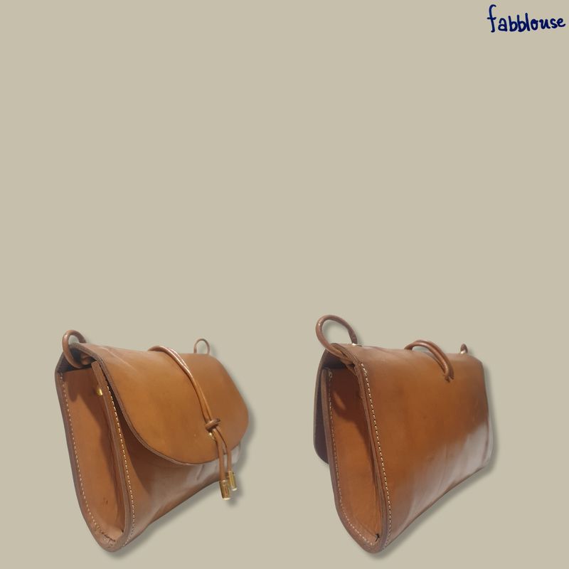 Trivium Brown Leather Shoulder Bag, foto 2
