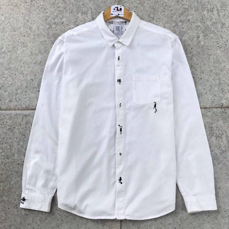 Kemeja Putih Oxford Design Graniph, foto 2