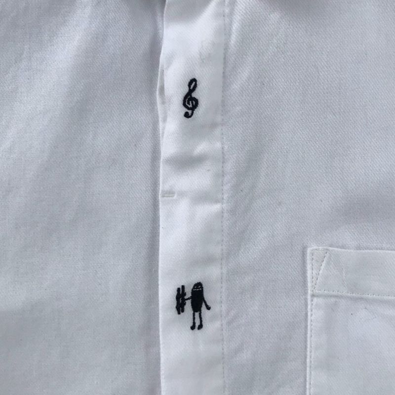 Kemeja Putih Oxford Design Graniph, foto 4