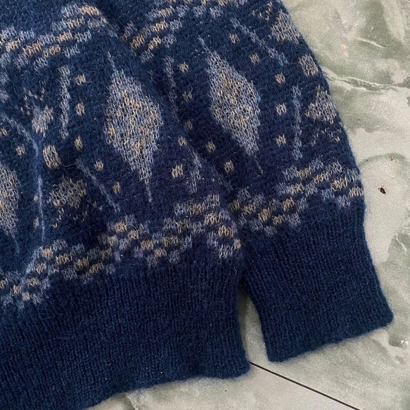 Wool Knitwear kerah motif, foto 4