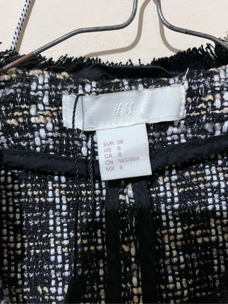 H&M Tweed Long Jacket – Size EUR 38 (US 8), foto 4