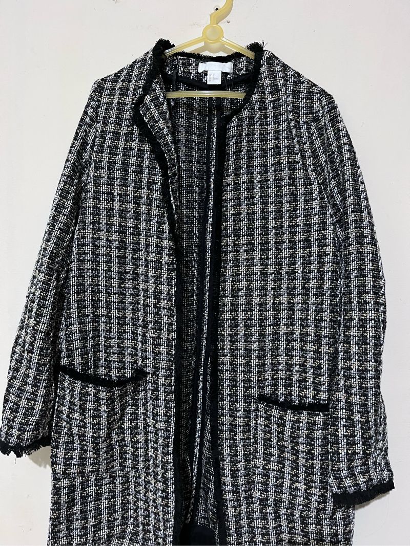 H&M Tweed Long Jacket – Size EUR 38 (US 8), foto 2