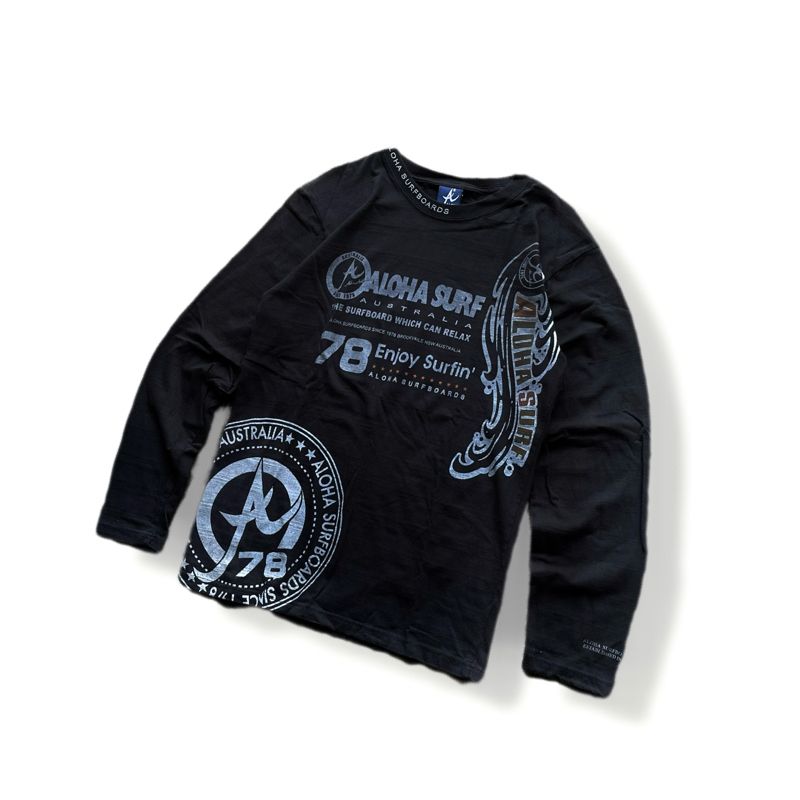 ALOHASURF USA Printed Black Tee L/S, foto 2