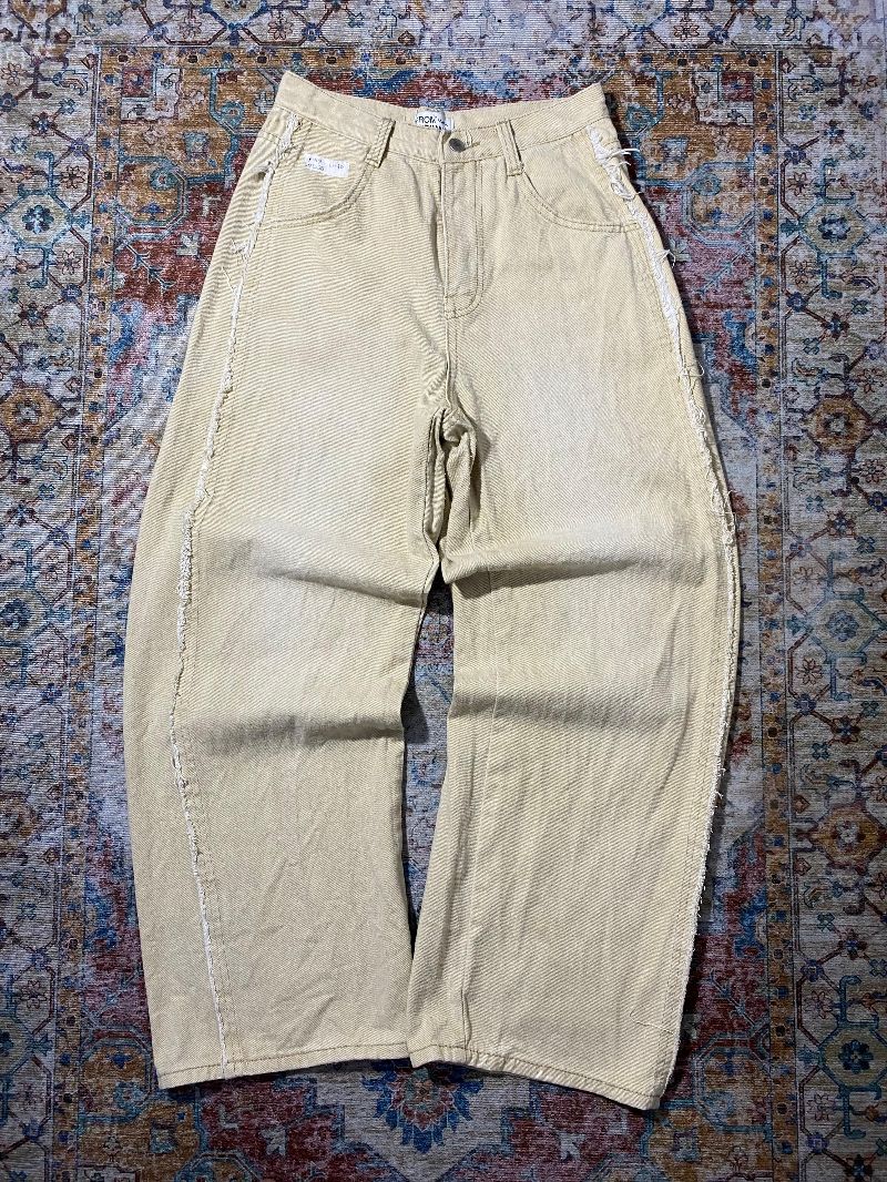 BAGGY JEANS CREAM WASH STREP, foto 3