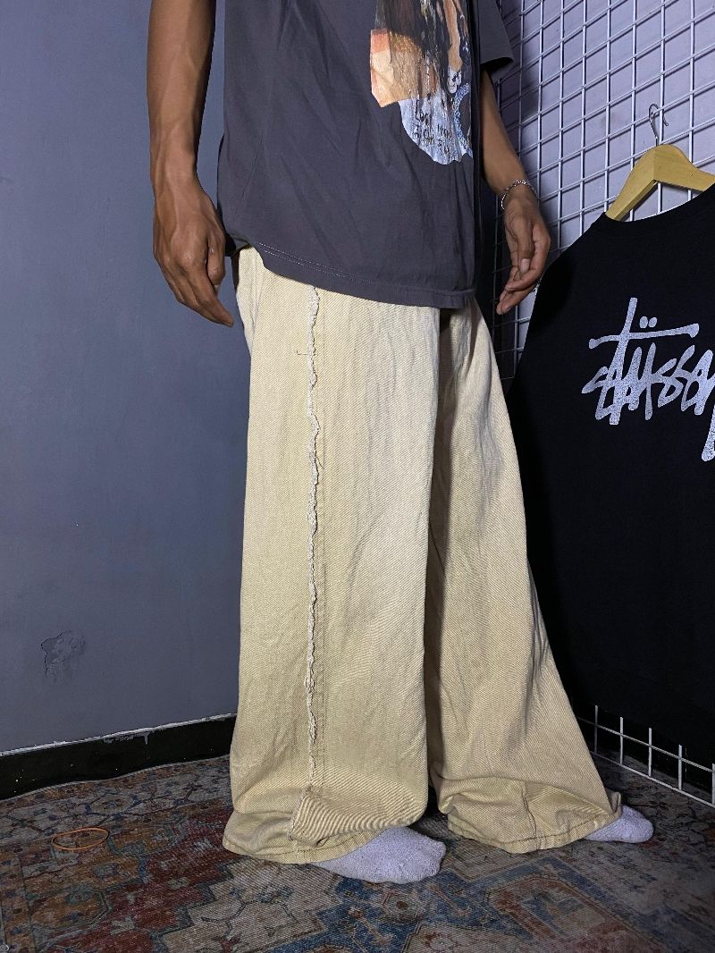 BAGGY JEANS CREAM WASH STREP, foto 2