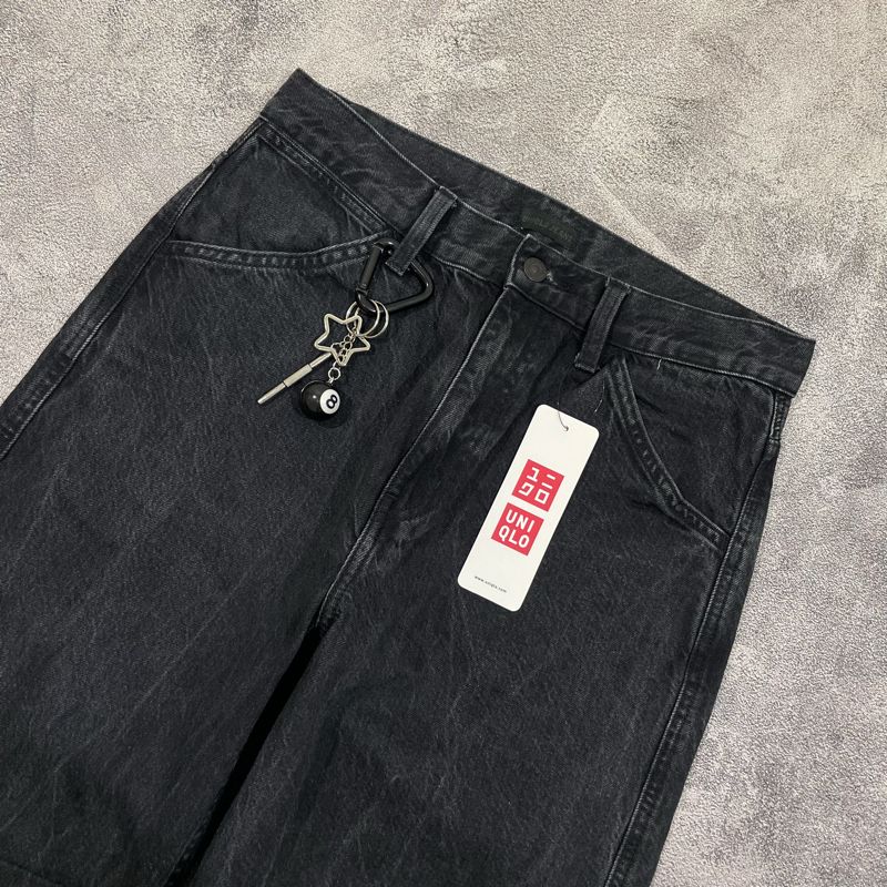 UNIQLO jeans black washed, foto 3