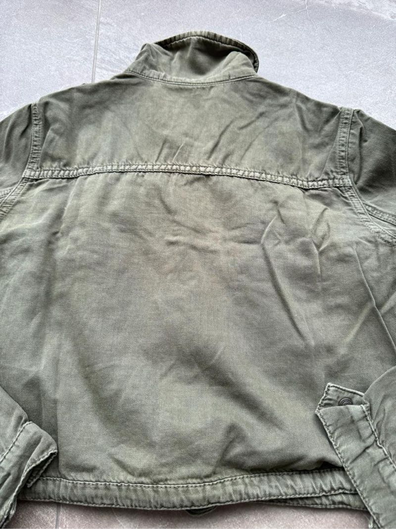 Preloved women army crop jacket, foto 4
