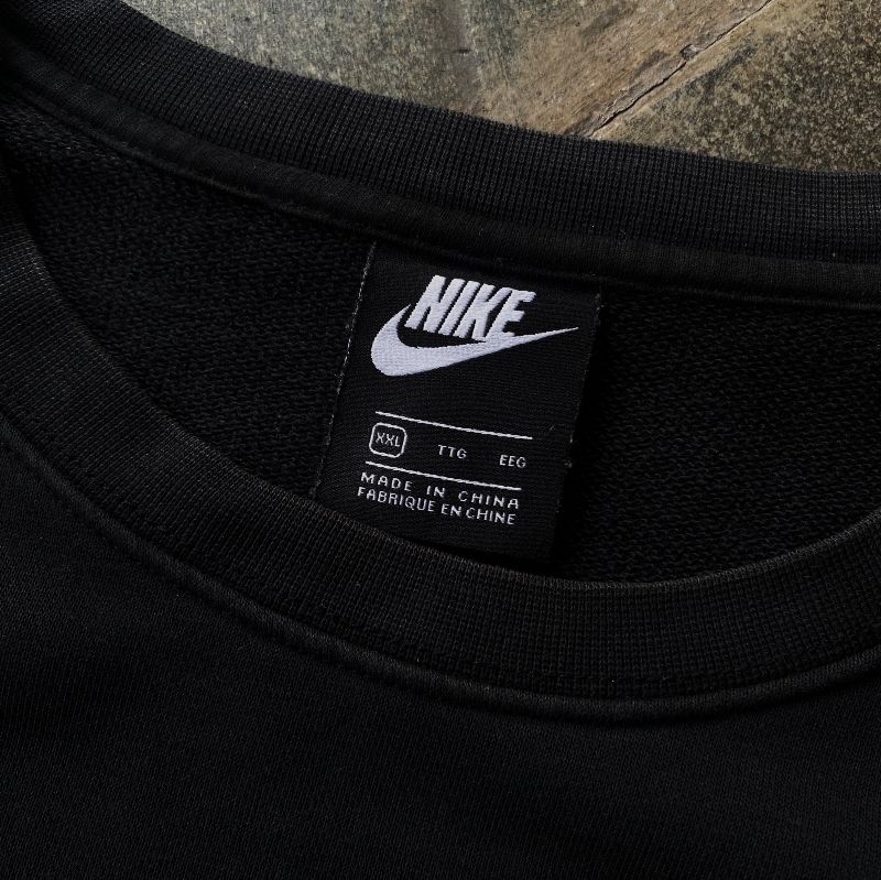 Crewneck Black Basic Logo by Nike Made in China., foto 7