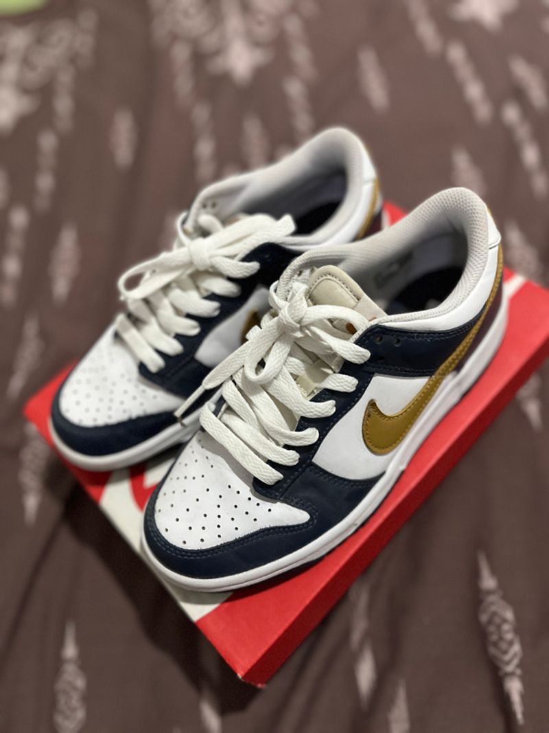 nike dunk low white navy, foto 2