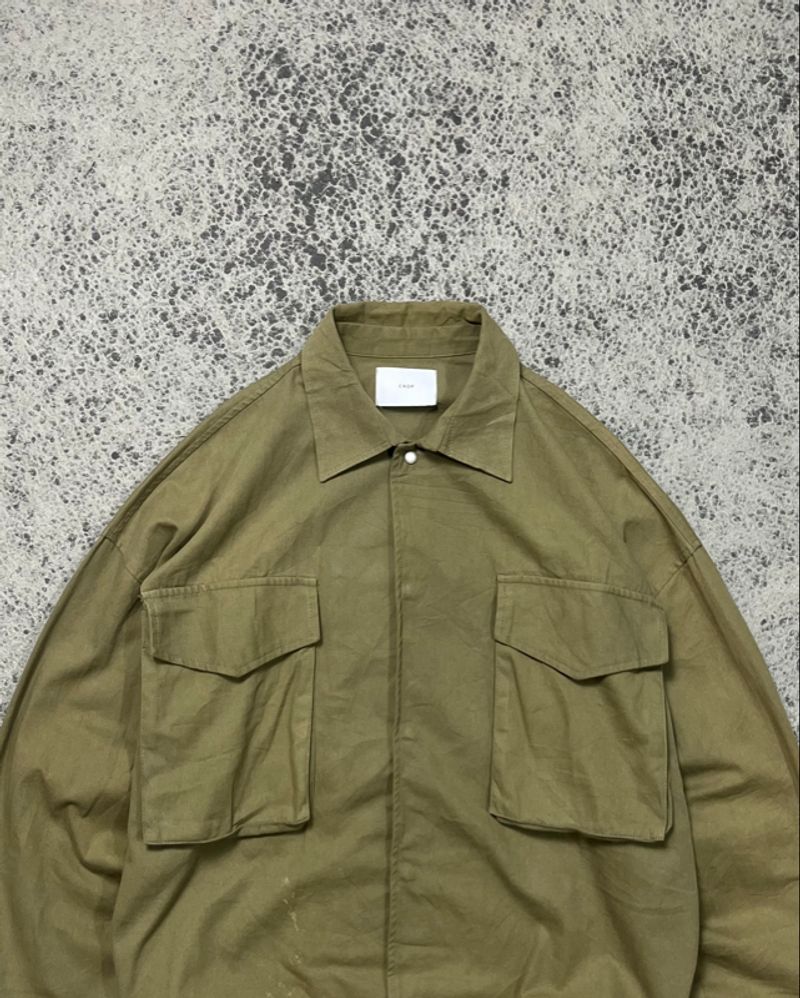 Crop Big Pocket Casual Outter Canvas Jacket, foto 4