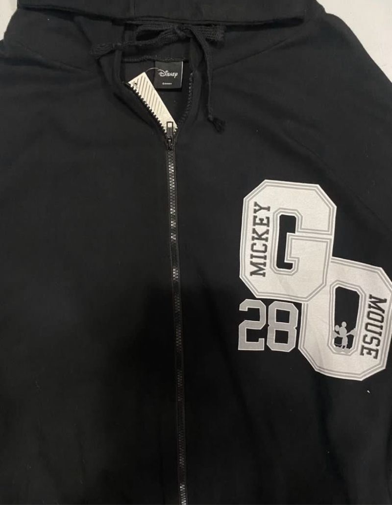 Hoodie zipper-disney hitam, foto 5