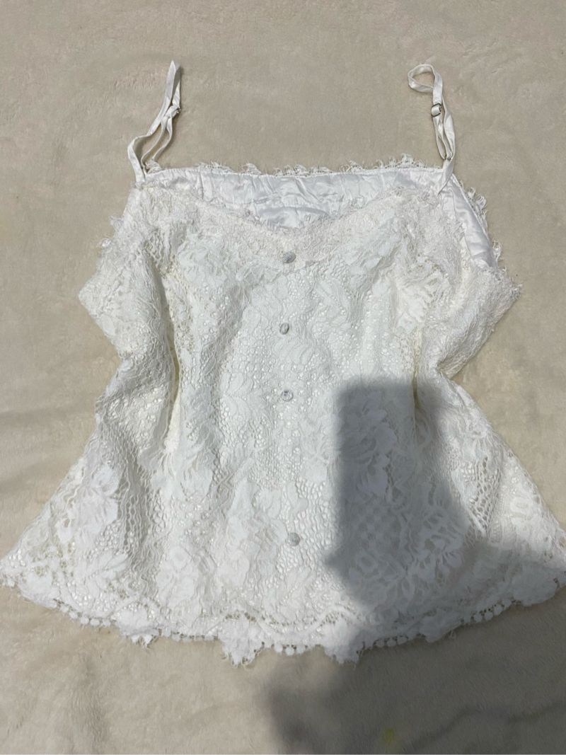 Tanktop lace white mewah, foto 2