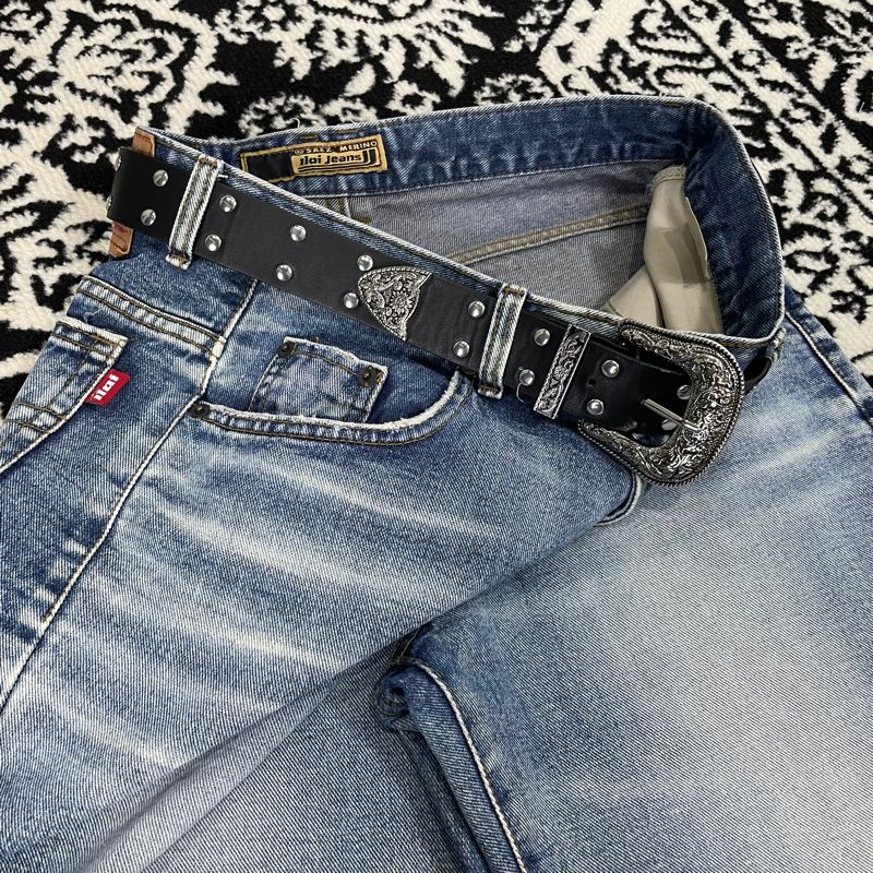 Faded blue jeans straight fit, foto 6
