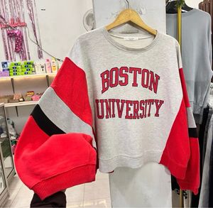 crewneck sweater boston university preloved thrift