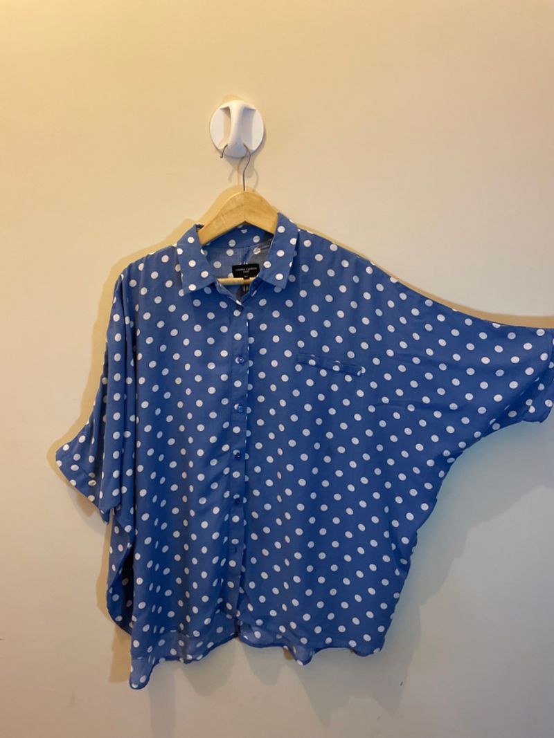A017 Polka blue shirt, foto 2