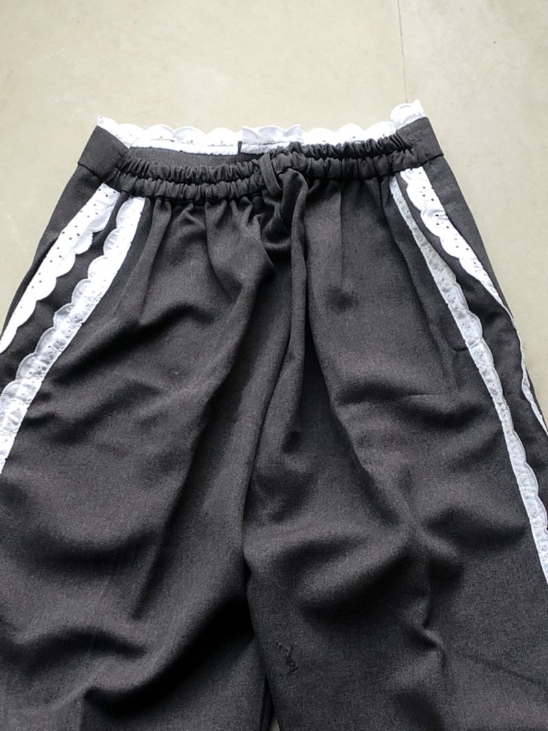 Pretty Basic Long Trousers lace semi woll black, foto 5