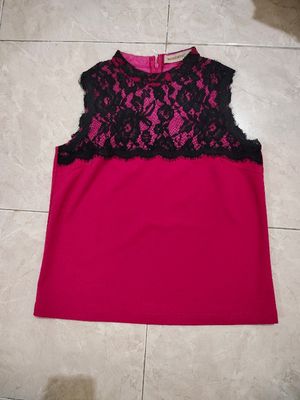 Baju atasan kensi motif pink brukat import