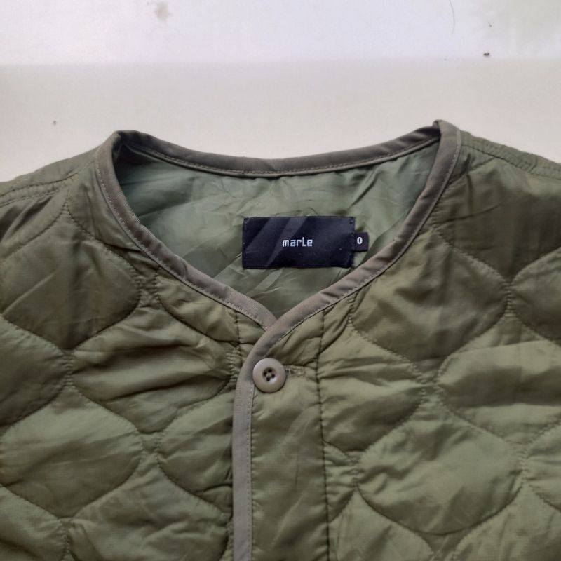 Liner jacket hijau army , m65 quilted jacket uk s, foto 2