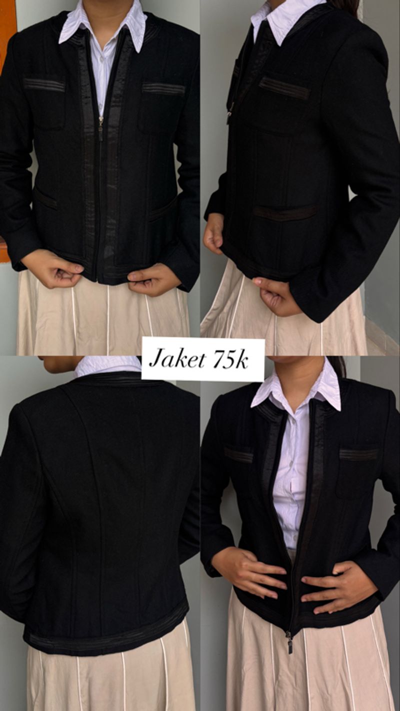 Jaket hitam sleting, foto 5