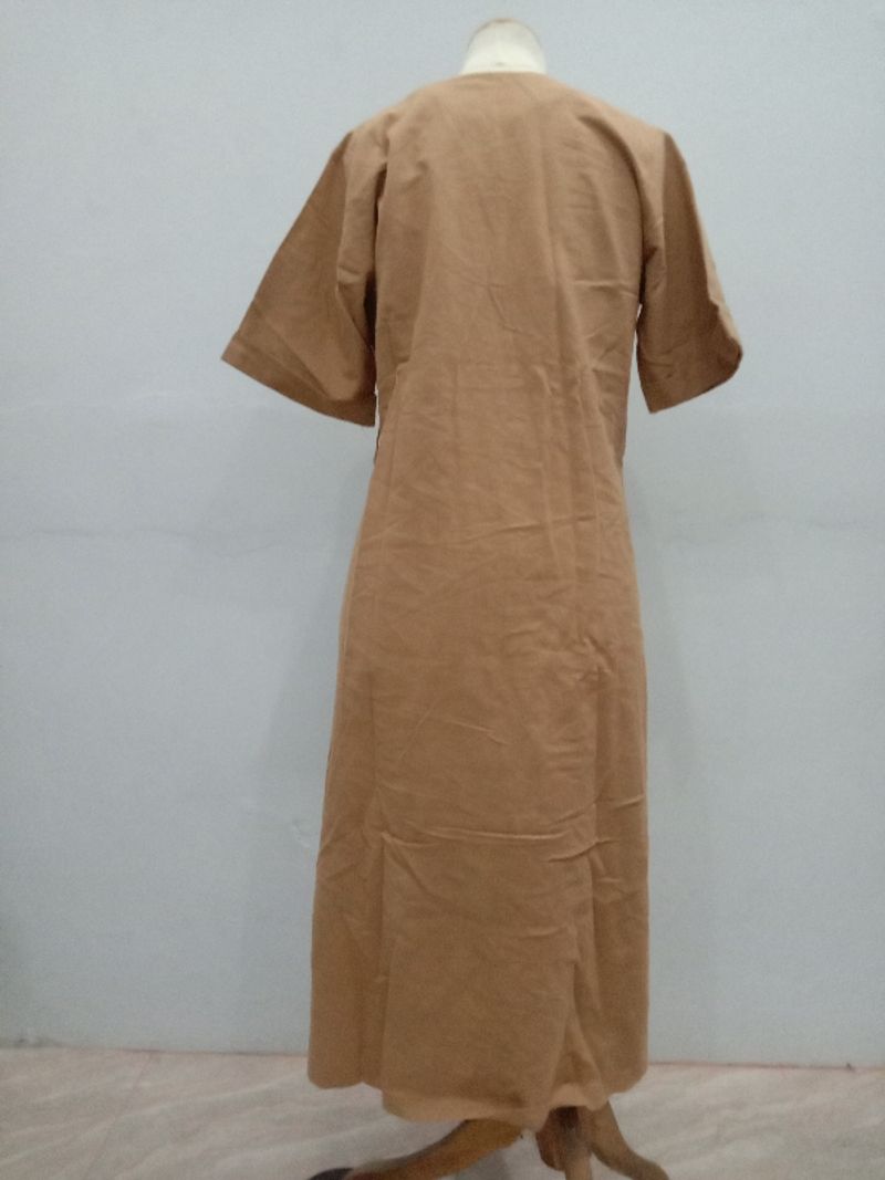 Dress Coklat Panjang Busui Friendly, foto 4