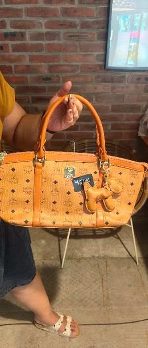 MCM Medium Visetos Cognac Bag