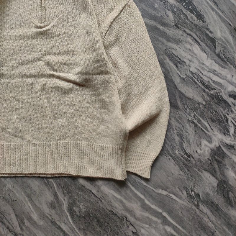 Knit Halfzip Cream, foto 5