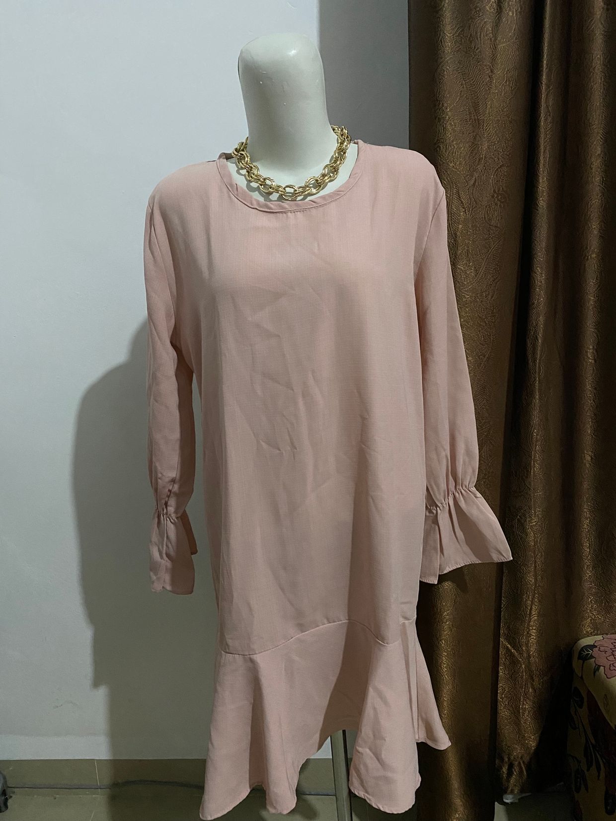 Mayoutfit Minimalist Casual Casual dress Wanita pink