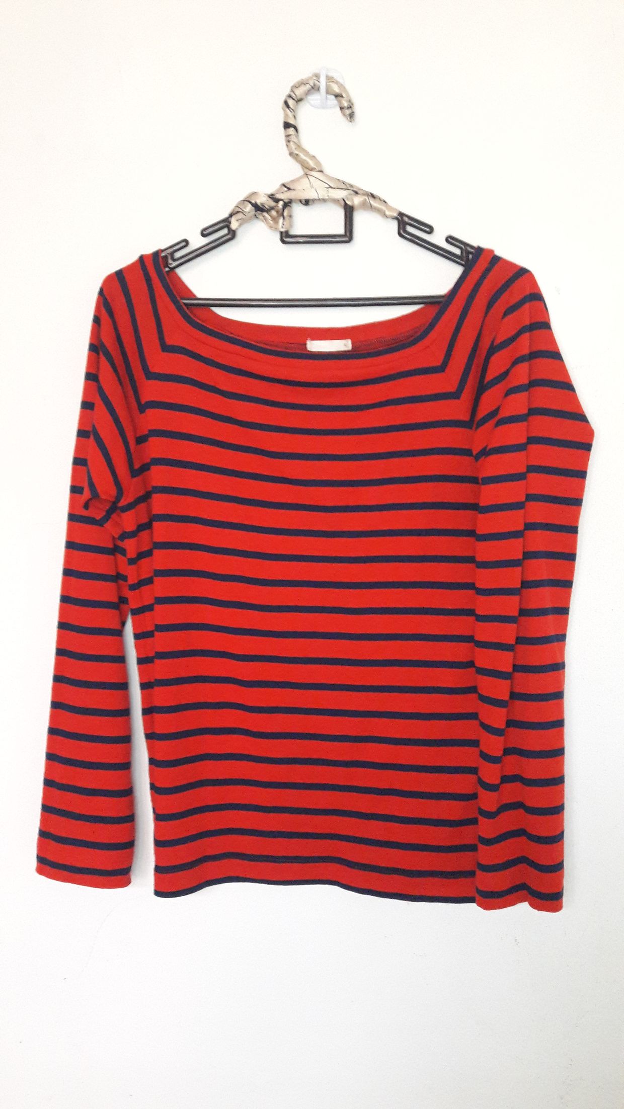 Minimalist Casual Shirt Wanita navy red