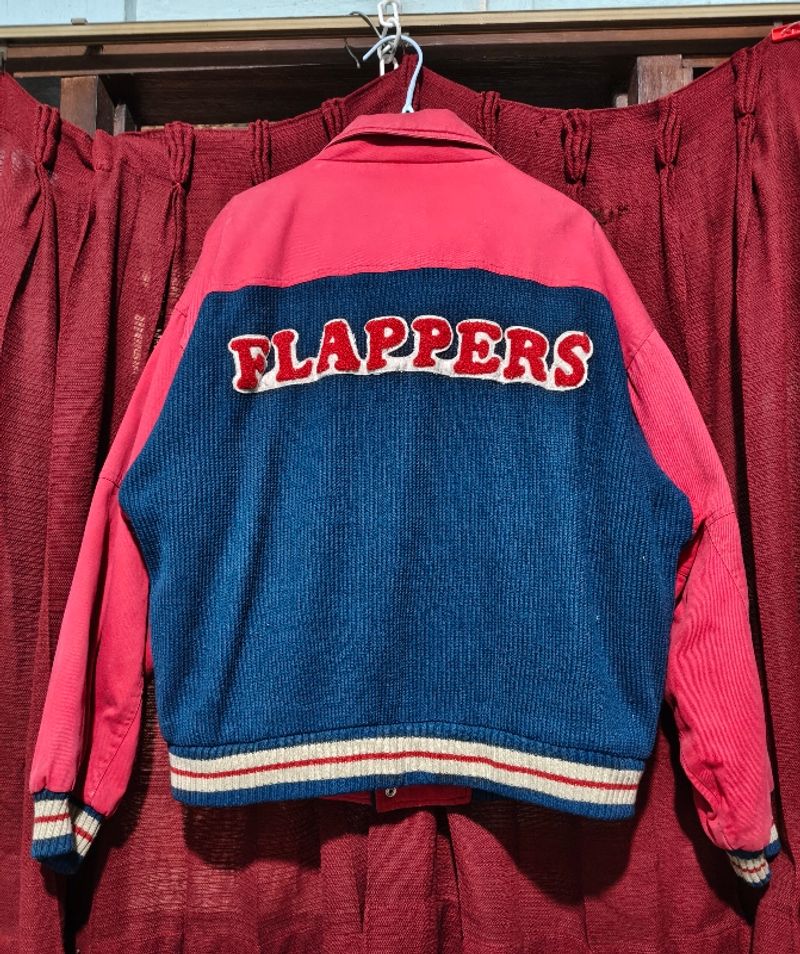 Jaket varsity rugby flappers 2 bahan, foto 2