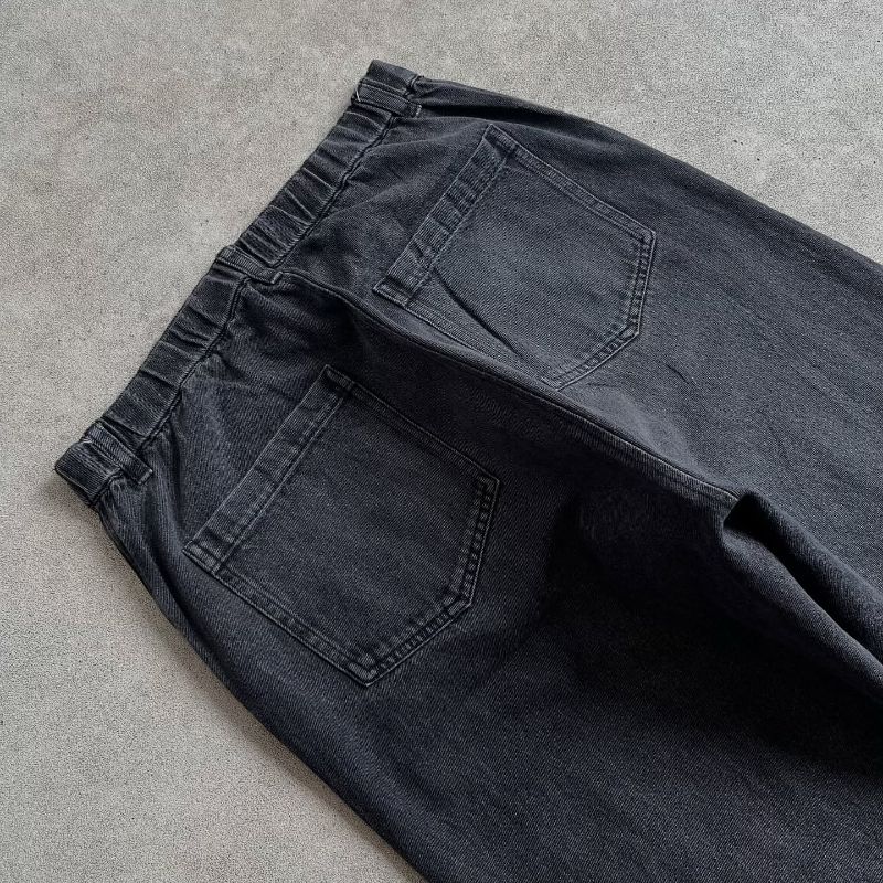 Wego Relaxed longpants washed black jeans, Regular Straight, foto 7