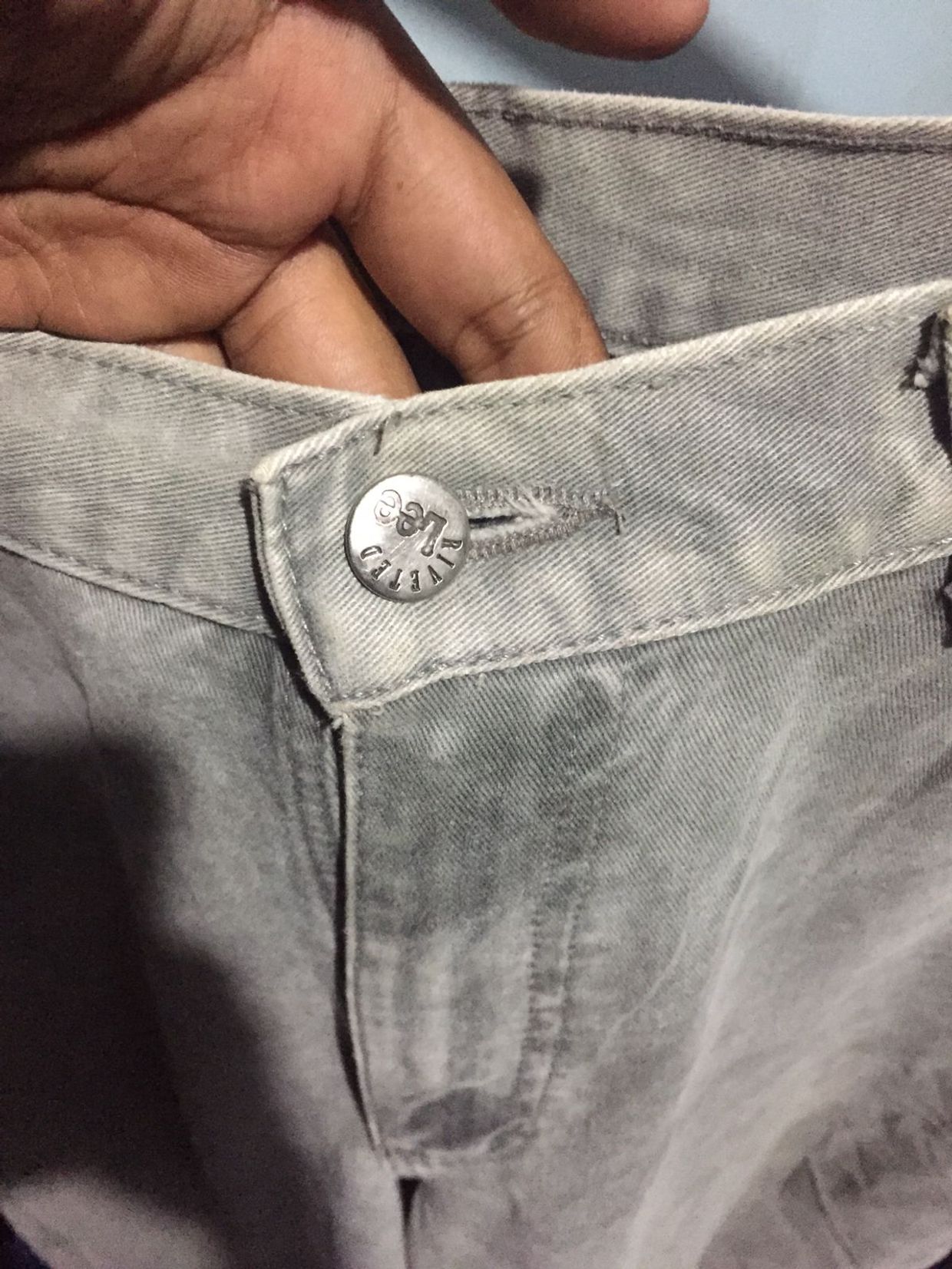 Lee Vintage Y2K Jeans Pria silver gray, foto 4