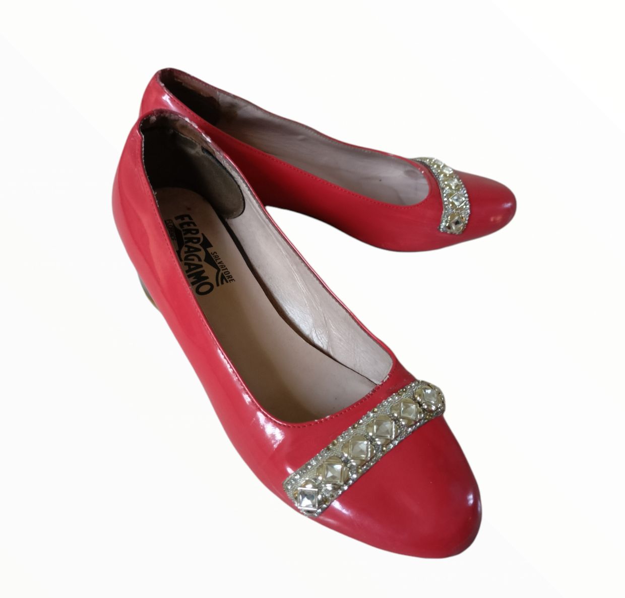 Salvatore Ferragamo Luxury Flat Wanita red