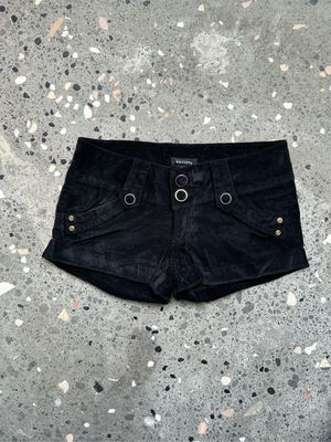 Y2K Egoist Corduroy Black Short