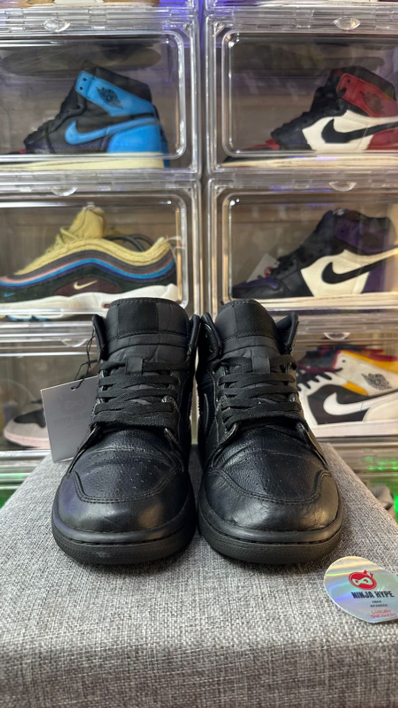 AIR JORDAN 1 MID TRIPLE BLACK, foto 2